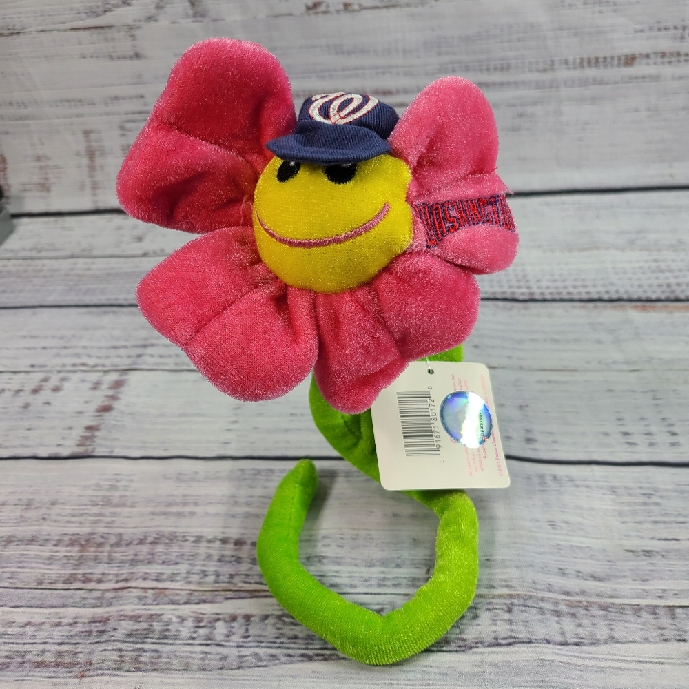 NWT Washington Nationals 17" Plush Sunflower Bendable Poseable Flower Hat